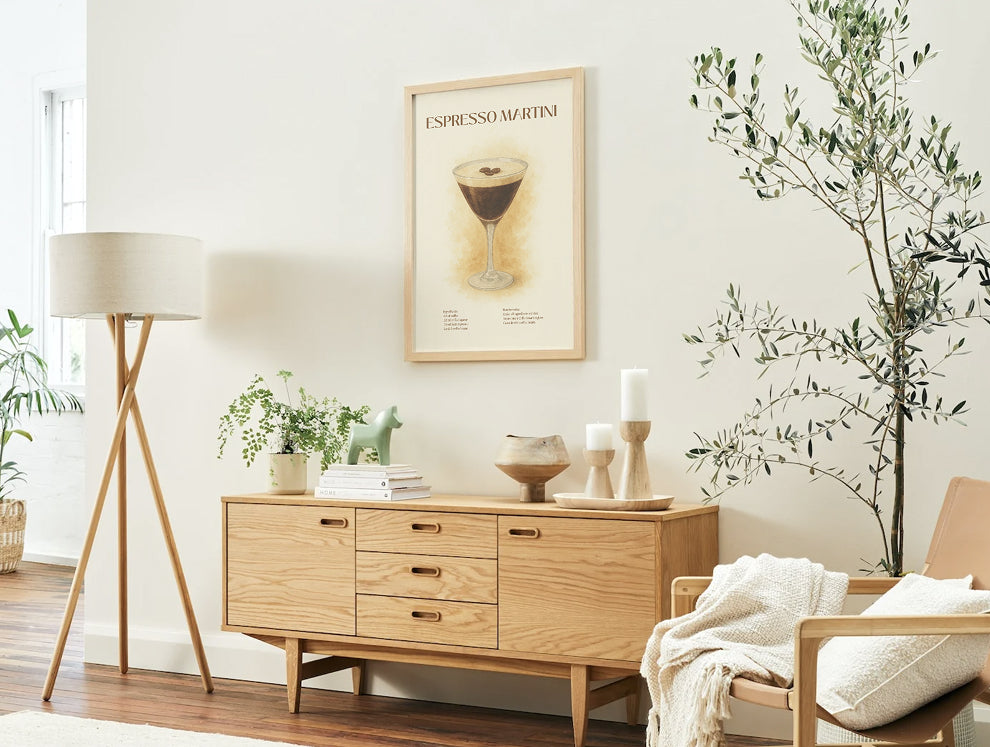 Espresso Martini Cocktail Poster – Akvarellstil
