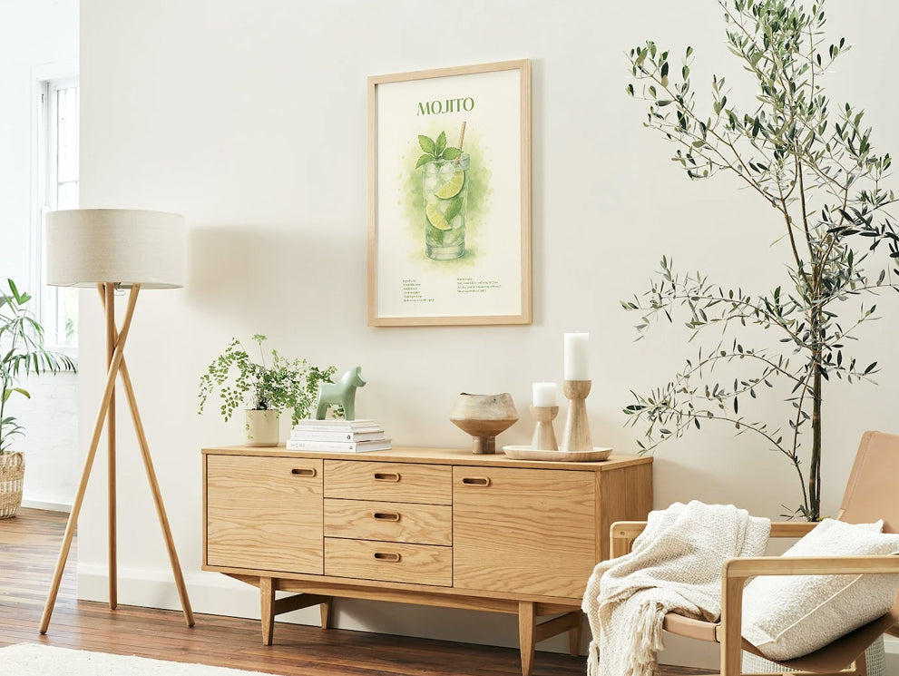 Mojito Cocktail Poster – Akvarellstil
