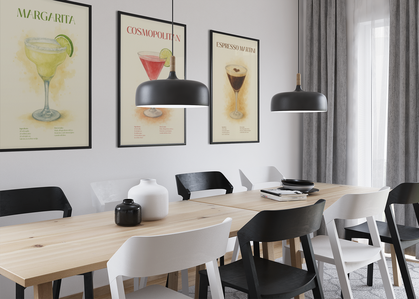 Espresso Martini Cocktail Poster – Akvarellstil